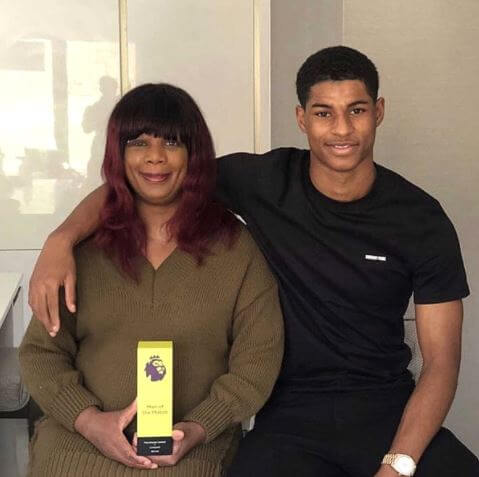 Dwaine Maynard's mother, Melanie Rashford, with brother, Marcus Rashford.